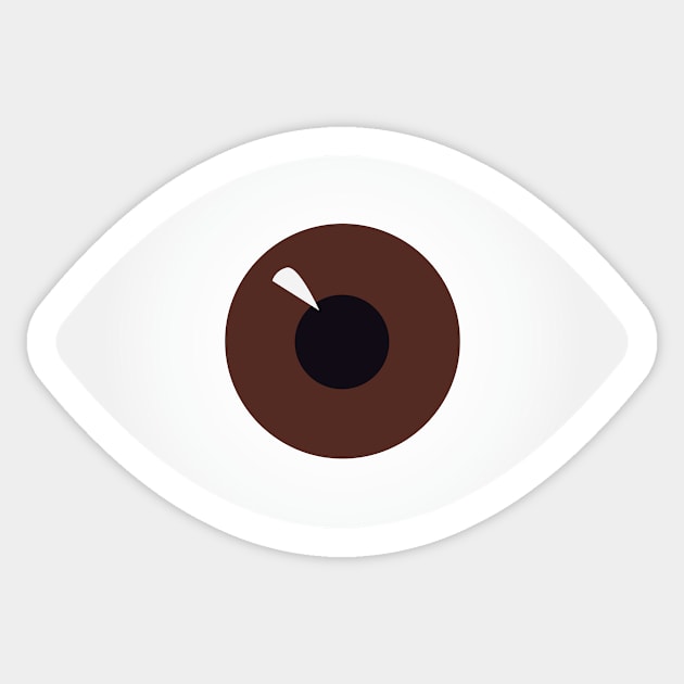 eye of brown Sticker by directdesign